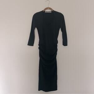 Michael Stars Black Midi Dress Bodycon NWOT